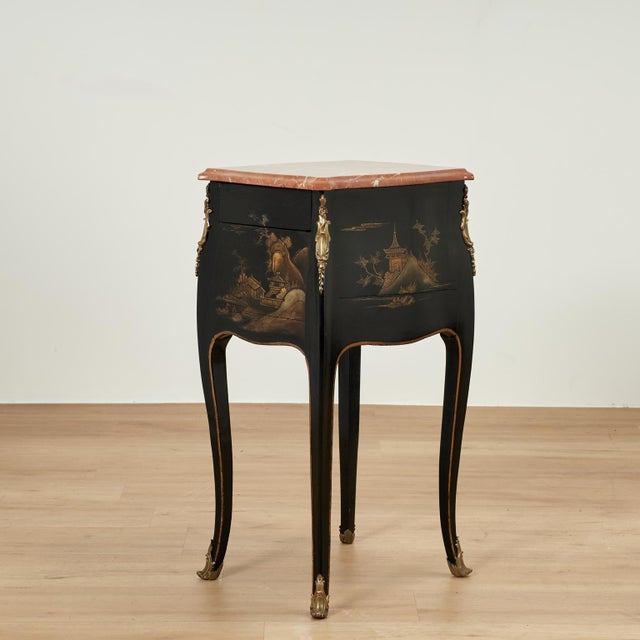 Antique French Louis XV Style Marble Top Chinoiserie Stand For Sale - Image 16 of 18