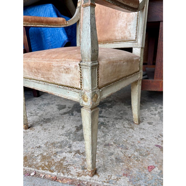 Antique French Louis XVI Fauteuil Arm Chair For Sale - Image 9 of 9