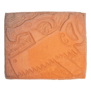 Studio Pottery Saw and Hammer Tile by Mark Bulwinkle For Sale