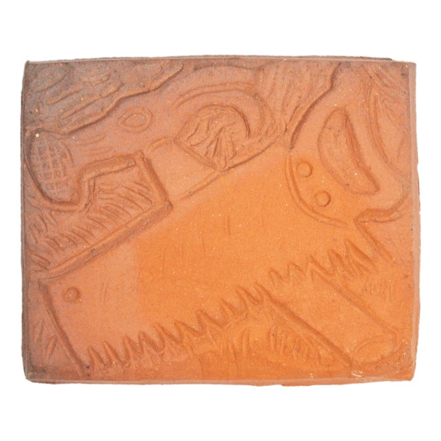 Studio Pottery Saw and Hammer Tile by Mark Bulwinkle For Sale