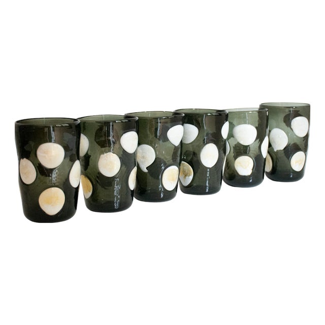 Murano Glass Glasses by Mariana Iskra, Set of 6 For Sale