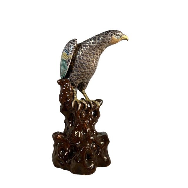 Gold Late 19th Century Japanese Meiji Falcon For Sale - Image 8 of 10