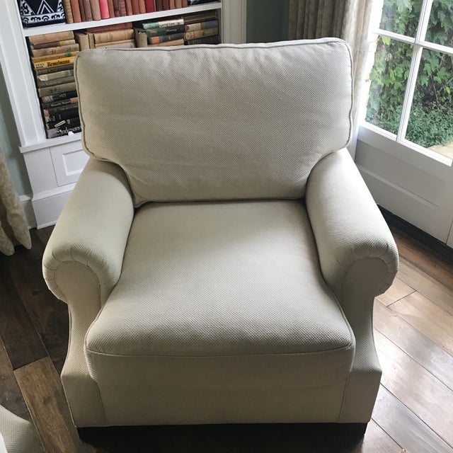 Barbara Barry Modern Square Arm Lounge Chair | Chairish
