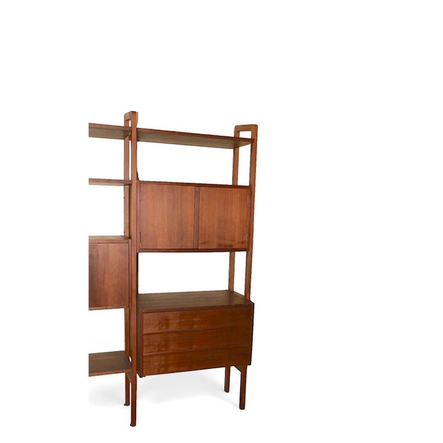 Freestanding Mid Century Danish Modern Style Wall Unit C. 1950/60's For Sale - Image 9 of 18