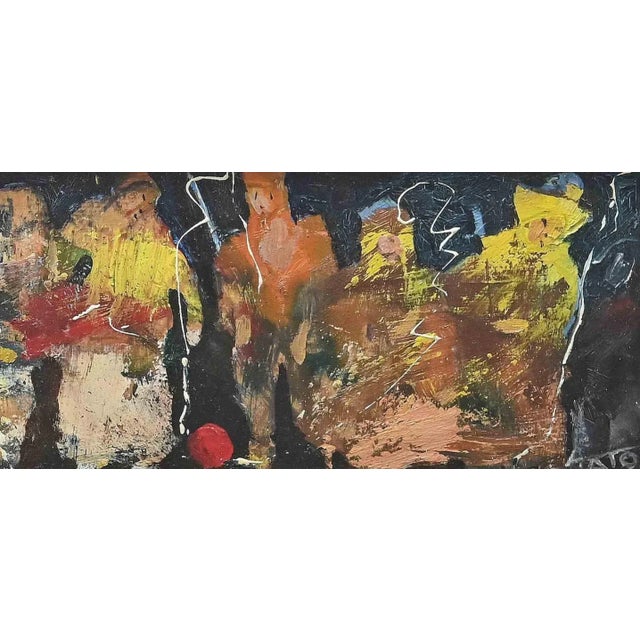 Tato, Abstract Composition, Oil on Canvas, Early 20th Century For Sale - Image 3 of 4