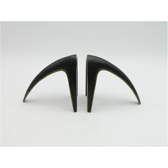 Modern Brass Bookends by Richard Rohac, 1950s, Set of 2 For Sale - Image 6 of 13
