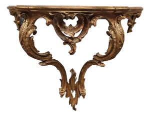 Antique 18th Century Italian Rococo Giltwood Wall Console