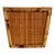 Burnt Tortoise Bamboo Woven Rattan Wastebasket For Sale