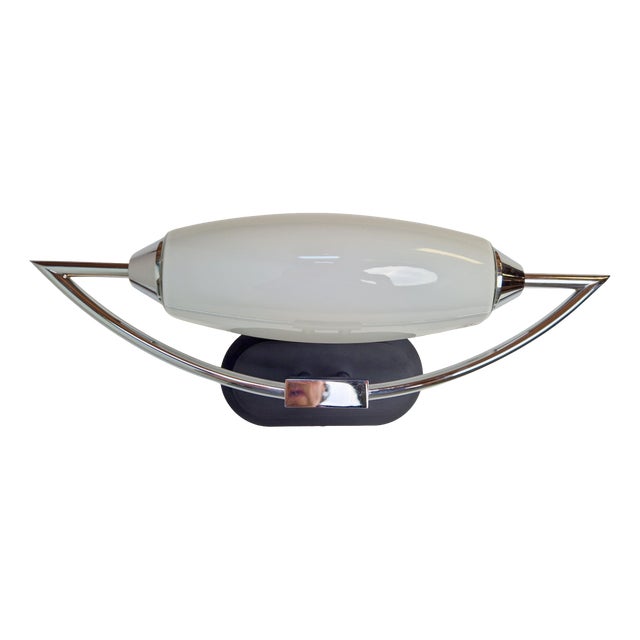 Vintage Bolero Wall Lamp in White Glass by Dieter Sieger for Peill & Putzler, Germany, 1970s For Sale