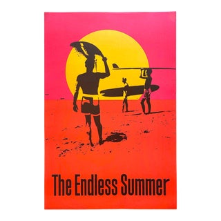 John Van Hamersveld Vintage 1987 Lithograph Print Surfing Pop Art Poster " the Endless Summer " 1966 For Sale
