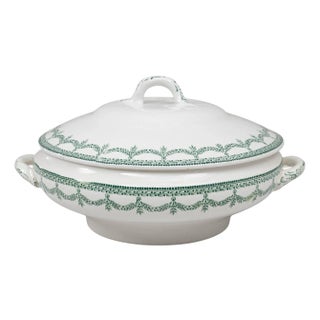 20th Century Belgian Special Edition Porcelain Tureen with Lid For Sale