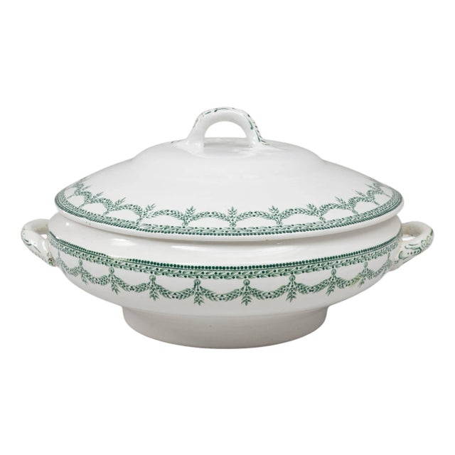 20th Century Belgian Special Edition Porcelain Tureen with Lid For Sale
