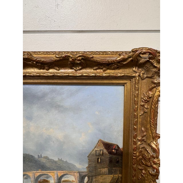 19th Century Oil on Board "Rochester Castle" For Sale - Image 4 of 8