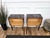 Gold Mid-Century Italian Art Deco Style Nightstands in Walnut with Glass Tops, 1950s, Set of 2 For Sale - Image 8 of 11