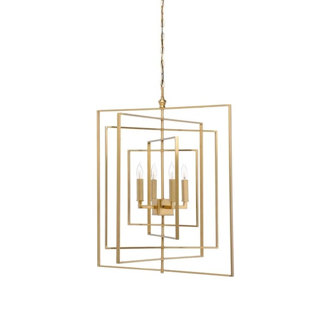 Transitional Chelsea House Cube Chandelier, Large For Sale - Image 3 of 3