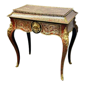 French Inlaid Boulle Style Vanity Table, 19th Century