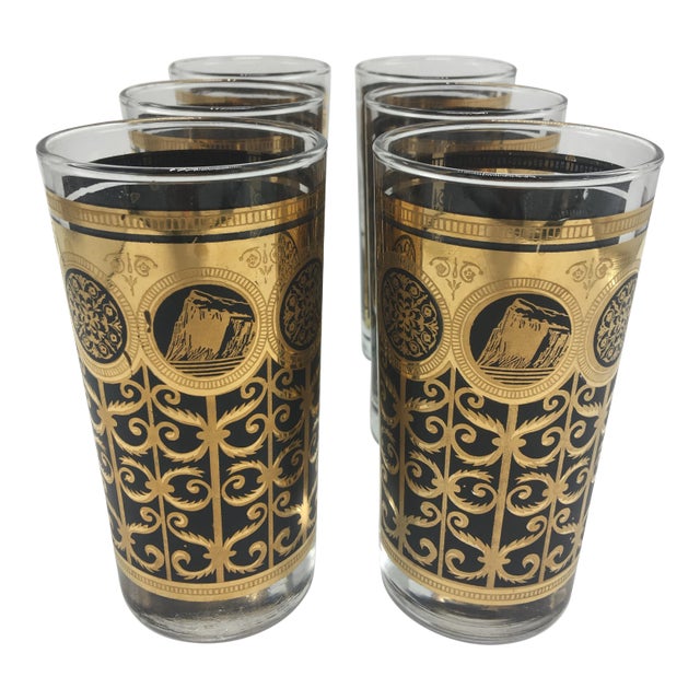 Vintage Bar Glasses Set of 6 Chairish