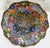 Vintage Tiffany Style Stained Glass Roses Poppies Cabochons Bell Lampshade For Sale - Image 10 of 18