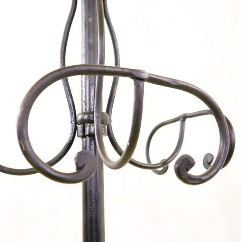 Black Metal Freestanding Coat Rack with Curved Hooks For Sale - Image 3 of 8