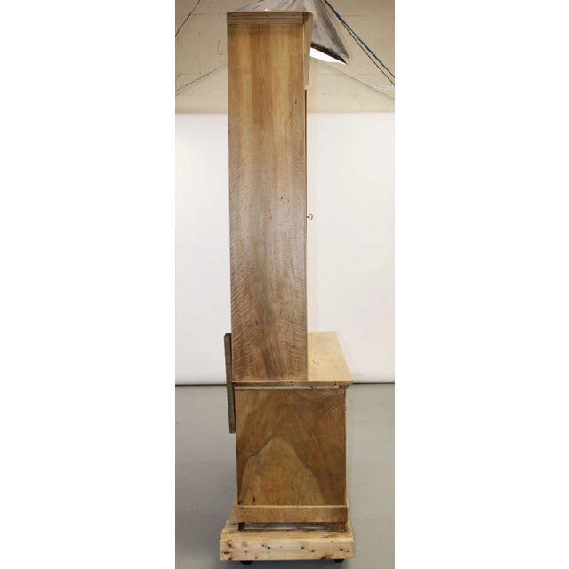 Wood French Louis Philippe Bleached Step-Back Cupboard With Original Painted Interior, 19th Century For Sale - Image 7 of 12