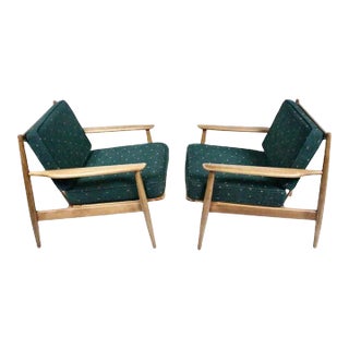 Danish Modern Viko Baumritter Walnut Lounge Chairs, 1950s - a Pair For Sale