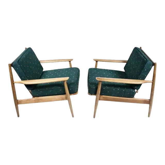 Danish Modern Viko Baumritter Walnut Lounge Chairs, 1950s - a Pair For Sale