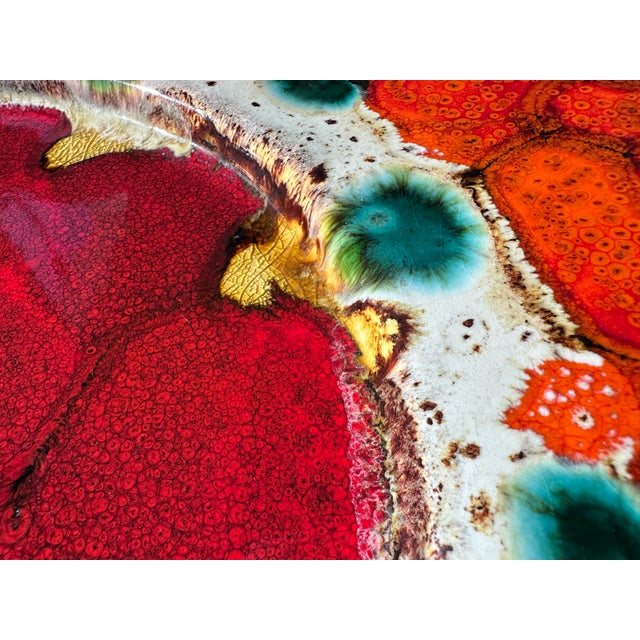 Ceramic Large Ceramic Art Wall Plate by Reiner Gehrig for Töpferwerkstatt Grünstadt, West Germany, 1970s For Sale - Image 7 of 14