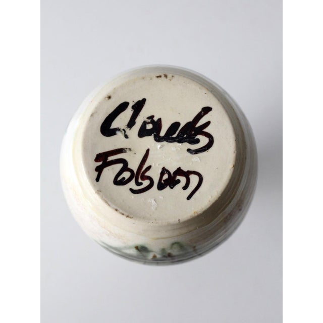 Ceramic Vintage Clouds of Folsom Studio Pottery Vase For Sale - Image 7 of 9