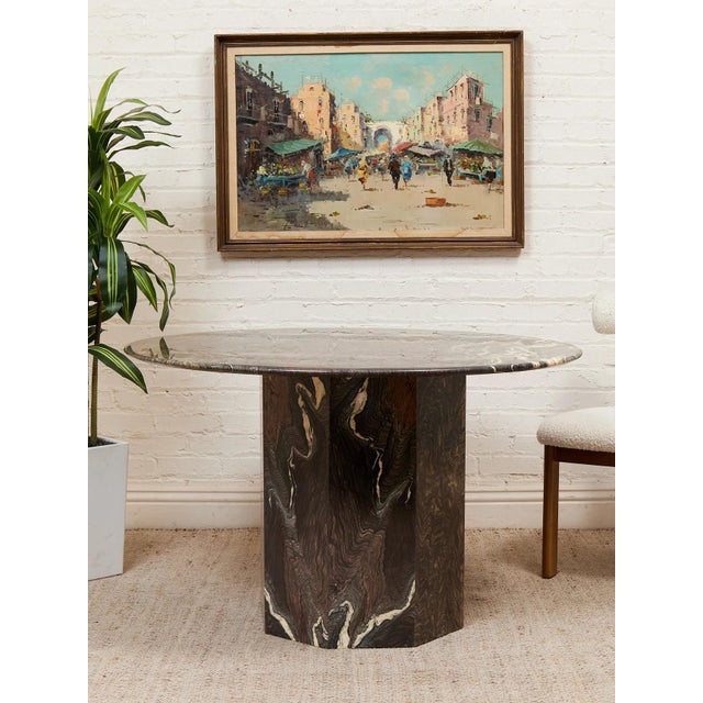 Mid 20th Century Marble Dining Table Post Modern For Sale In Los Angeles - Image 6 of 12