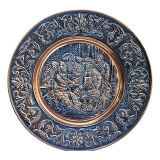 Copper Bas-Relief Beer Tavern, 1950s For Sale