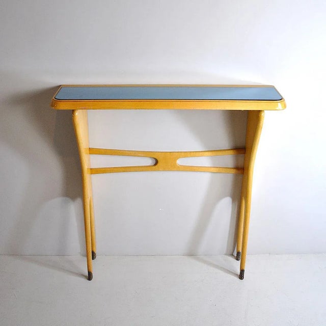 1950s Console Table in Light Wood, Italy, 1950s For Sale - Image 5 of 8