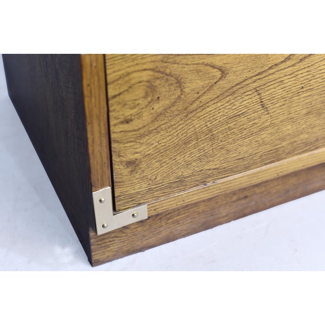 Brown 1970s Campaign Nightstand - Single Unit For Sale - Image 8 of 10
