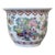 Vintage Chinoiserie Famille Rose Ceramic Cachepot Planter For Sale
