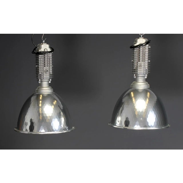 Metal Large Vintage Industrial Ceiling Lamp, 1980 For Sale - Image 7 of 8