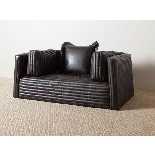 Clemence ChannelQuilted Leather Loveseat Chairish