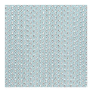 Anna French by Thibaut 8 Yards "Julian" Spa Blue Cotton-Linen Floral Print Fabric For Sale
