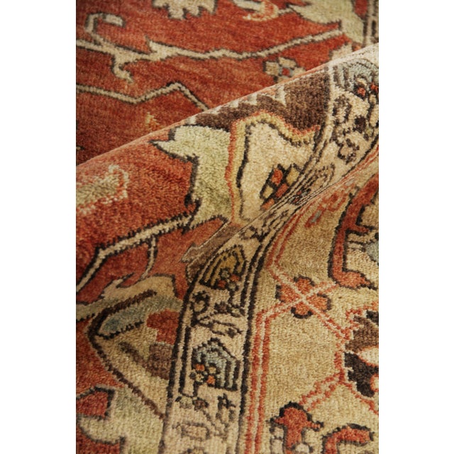 Exquisite Rugs Serapi Hand knotted Wool Rust/Gold Rug-12'x15' For Sale In Los Angeles - Image 6 of 9