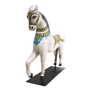 Carousel Horse, Green, Blue, Yellow and Orange For Sale