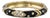 Mid 20th Century Hidalgo Diamond Enamel Band 18k Yellow Gold Size 6.25 Stackable Ring For Sale