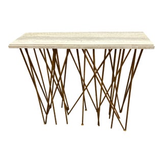 Ambella Magic Wand Gold Leaf Console Table For Sale