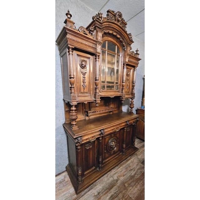Renaissance Style Carved Cupboard, 1800s For Sale - Image 3 of 18