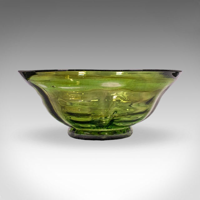 Mid-Century Modern Vintage Mid Century Modern Fruit Bowl, Continental, Art Glass Serving Dish, 1970 For Sale - Image 3 of 12