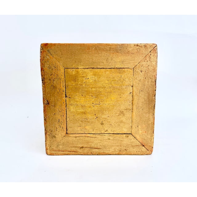 Vintage Gold Lacquered Japanese Buddhist Altar Tabletop Offering Stand For Sale - Image 9 of 9