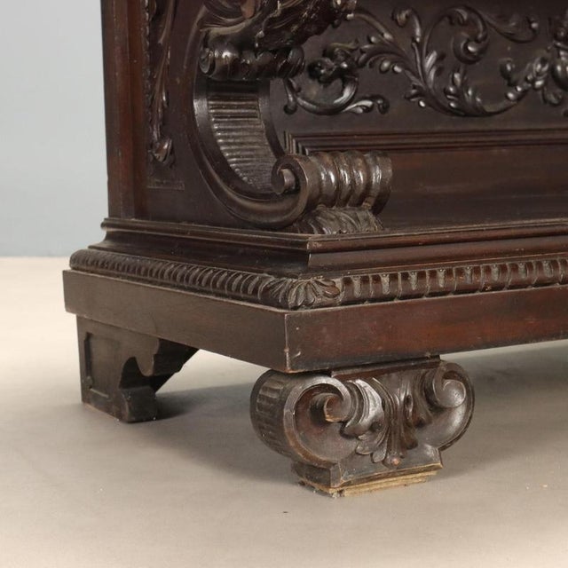 Neo-Renaissance Style Ebony and Walnut Display Cabinet For Sale - Image 9 of 12