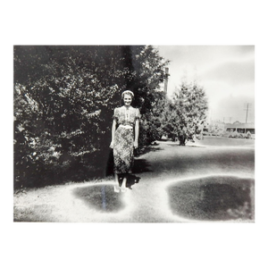 1930s Vernacular Quirky Woman in Portals Snapshot Photograph