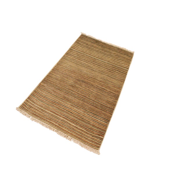 Contemporary Contemporary Gabbeh Beige/Rust Wool Rug - 3'1'' X 5'1'' For Sale - Image 3 of 10