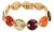 Kabana Spiny Oyster MOP Diamond 14k Yellow Gold Round Button Link Bracelet For Sale