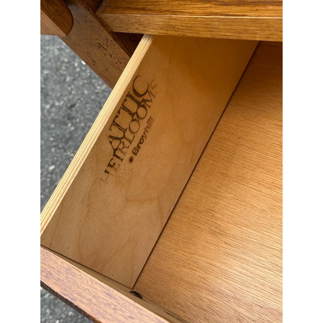 Broyhill “Attic Heirloom” Rustic Oak Nightstand For Sale - Image 12 of 12
