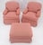 Late 20th Century Pair of Large Red & White Upholstery Club Lounge Chairs & Matching Ottoman MINT For Sale - Image 5 of 15