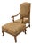 Guy Chaddock & Co. Westbourne Collection Carved Armchair and Ottoman in Paisley Tapestry With Nailhead Trim For Sale